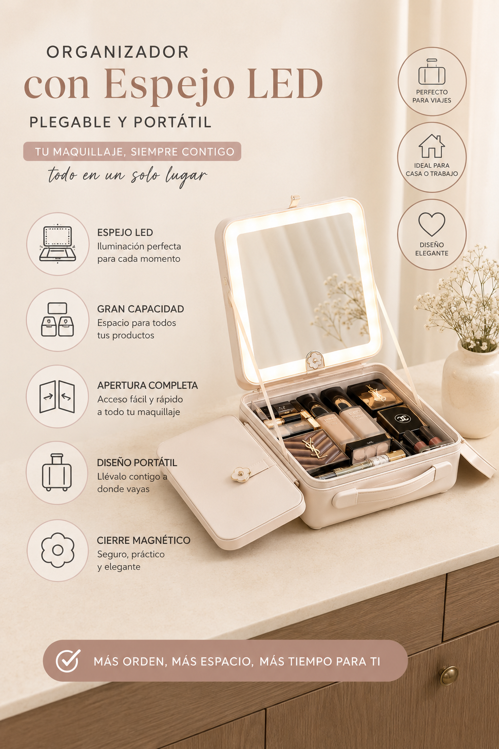 Organizador con Espejo LED Isabella