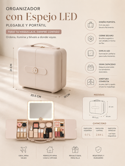 Organizador con Espejo LED Isabella