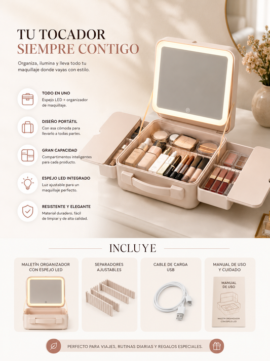 Organizador con Espejo LED Isabella
